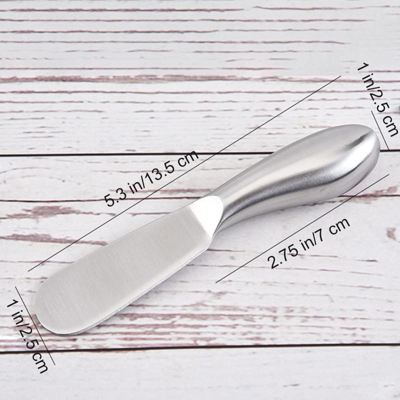 VANRA Spreader Knife Set 4-Piece Butter Knife Stainless Steel Cheese Knife Set Small Bread Cream Knives 5.3-inch - Image 5